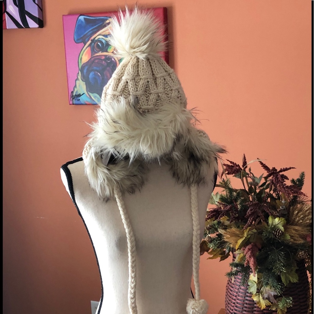 ANTHROPOLOGIE Faux fur trapper hat